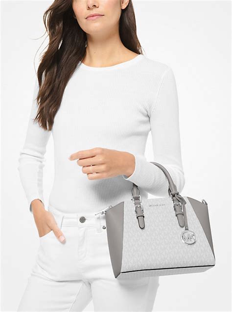 michael kors ciara tasche|Ciara Medium Logo and Leather Satchel .